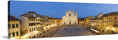 Italy, Tuscany, Florence, Santa Croce square and Santa Croce church