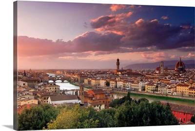 Italy, Tuscany, Florence, Santa Maria del Fiore, Ponte Vecchio, Arno River