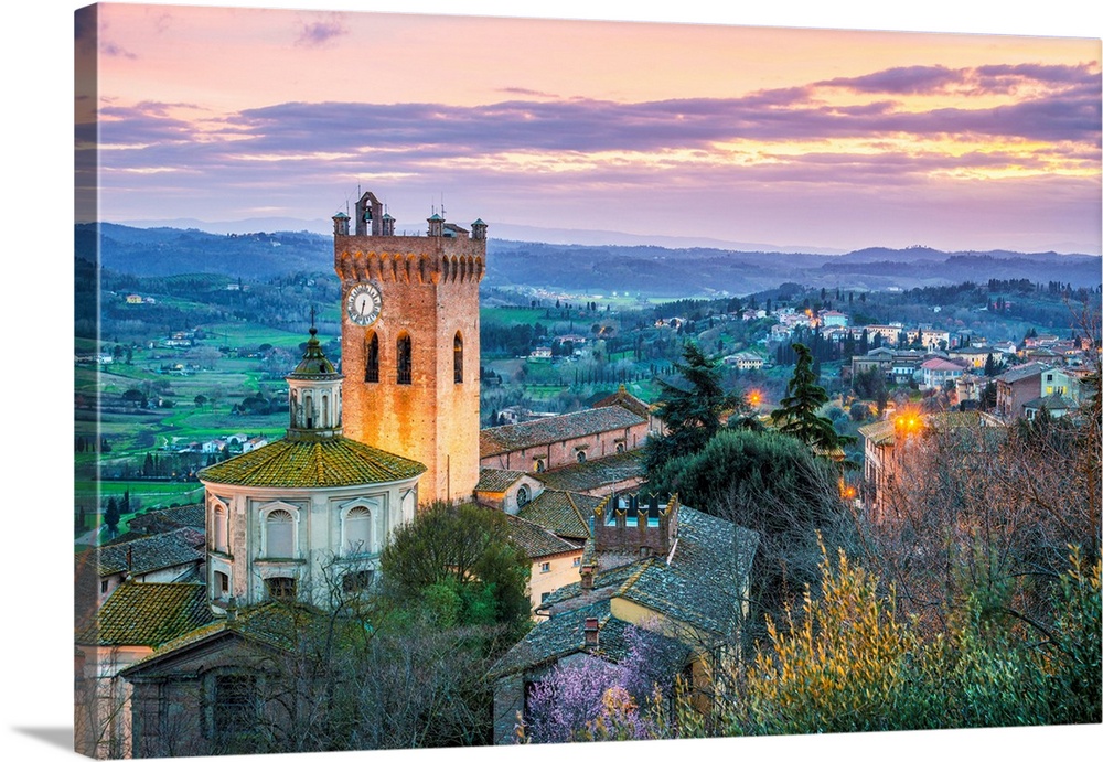 Italy, Tuscany, Pisa district, San Miniato, View of the Torre di Matilde.