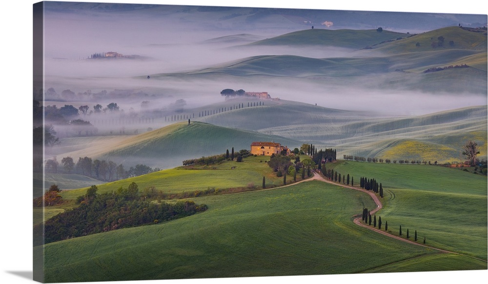 Italy, Tuscany, Siena district, Orcia Valley, Landscape of the Val d'Orcia.