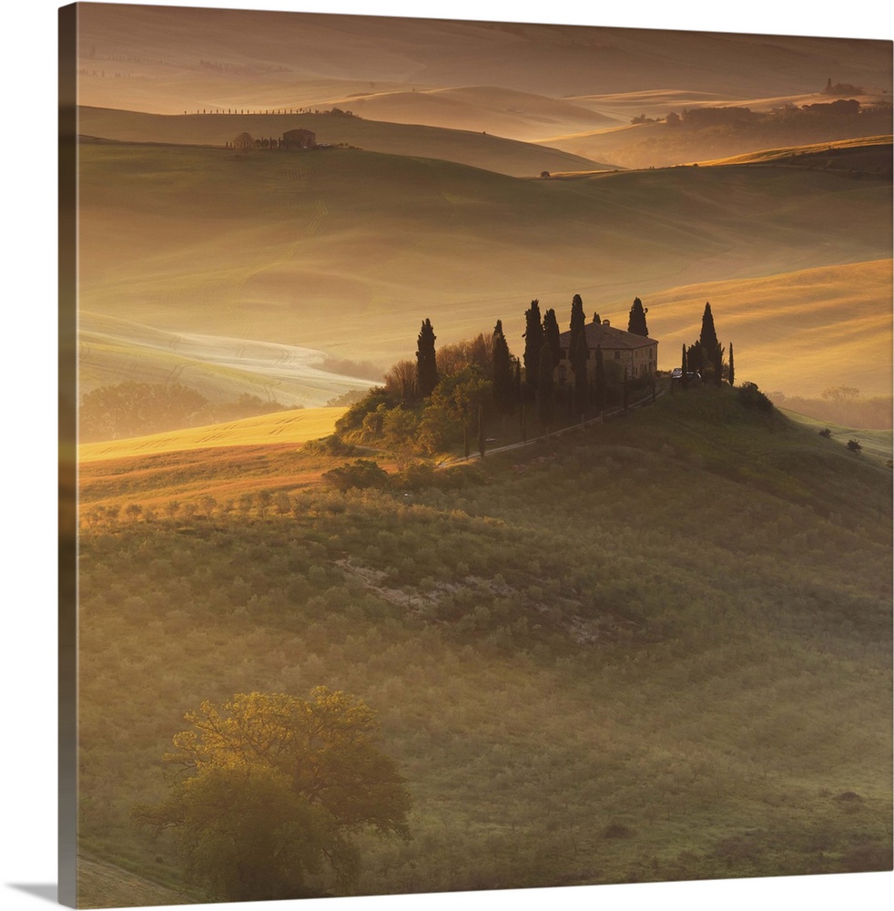 Italy, Tuscany, Siena district, Orcia Valley, San Quirico d'Orcia, Casolare belvedere