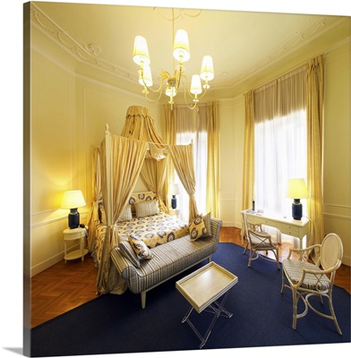 Italy, Tuscany, Versilia, Viareggio town, Grand Hotel Principe di Piemonte, bedroom