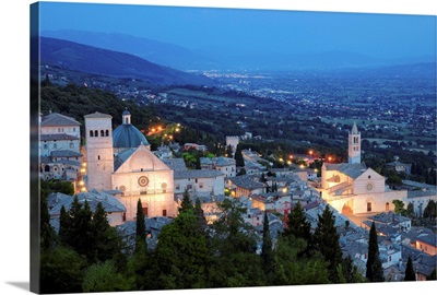 Italy, Umbria, Assisi, Perugia district, San Rufino and Santa Chiara
