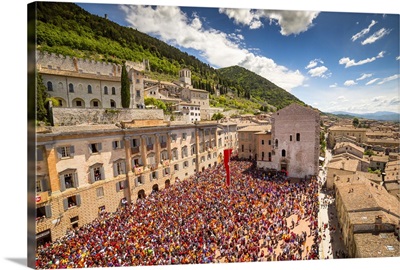 Italy, Umbria, Gubbio, Race of the Candles