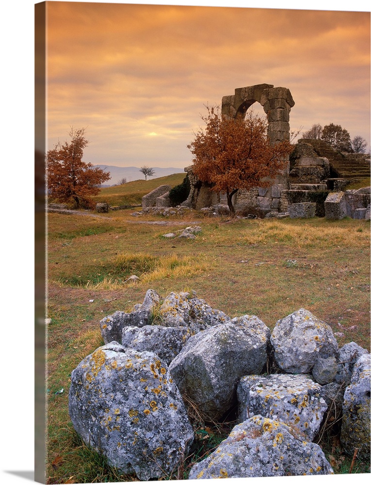 The Roman ruins in the archaelogical site of Carsulae, near the village of Sangemini.