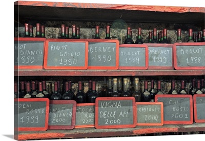 Italy, Veneto, Mediterranean area, Vicenza district, Colli Berici, Tocai Rosso bottles