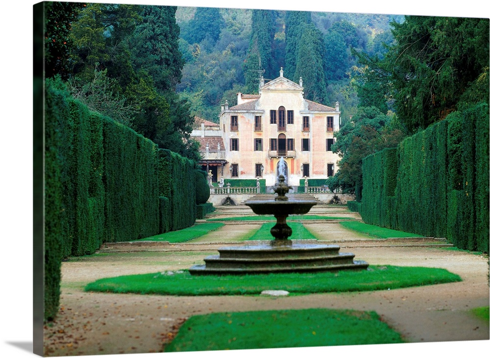 Italy, Veneto, Valsanzibio, Valsanzibio, Villa Barbarigo, park and villa