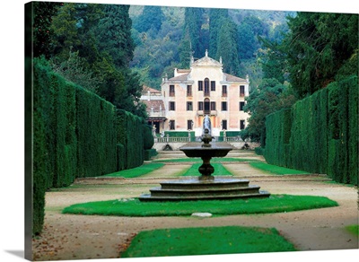 Italy, Veneto, Valsanzibio, Valsanzibio, Villa Barbarigo, park and villa