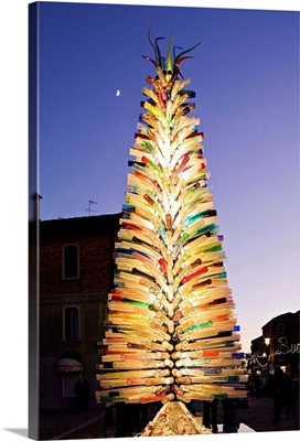 Italy, Veneto, Venetian Lagoon, Adriatic Coast, Venice, Murano, Christmas tree