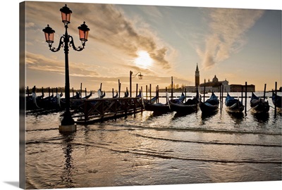 Italy, Veneto, Venice, San Giorgio Maggiore, High tide