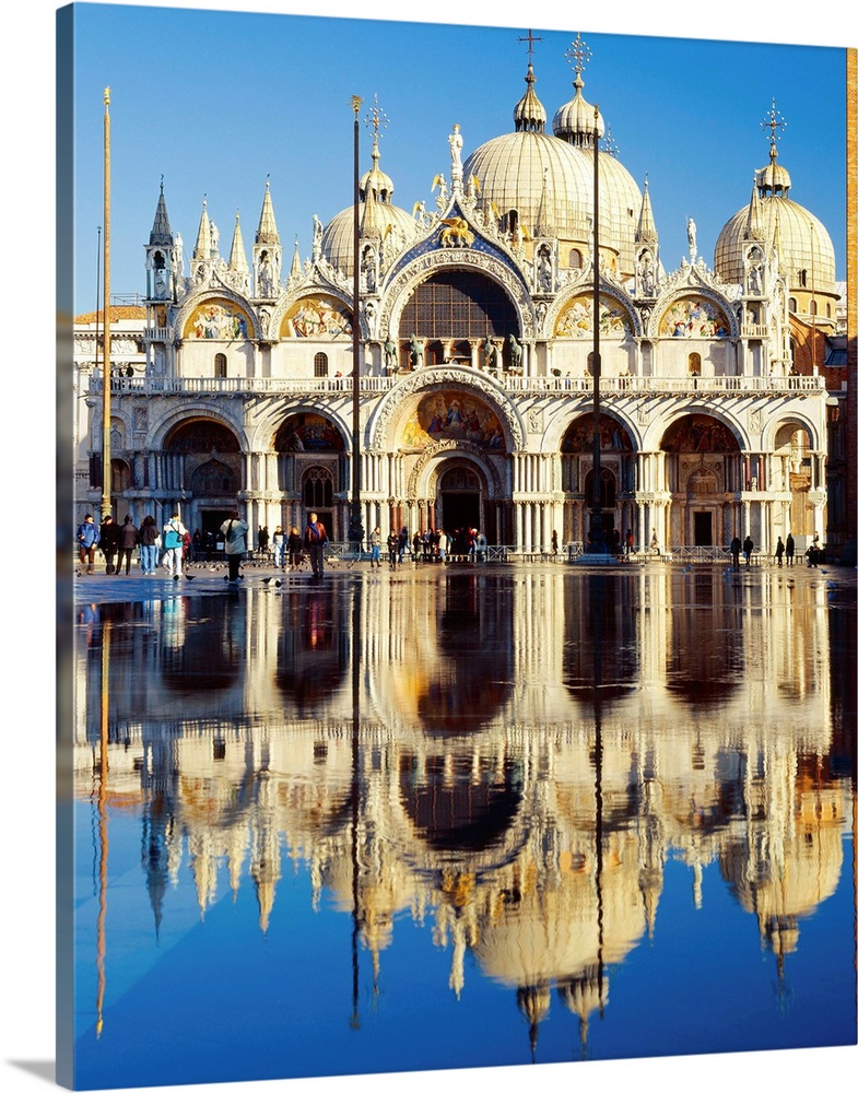 Italy, Venice, Basilica di San Marco and Square flooded