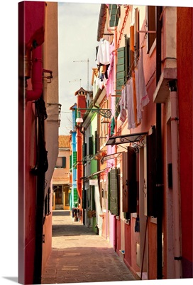 Italy, Venice, Colorful neighborhood