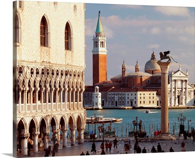 Italy, Venice, St. Mark's Campanile and Palazzo Ducale