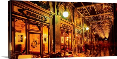 Italy, Venice, St. Mark's Square, Caffe Florian at Christmas