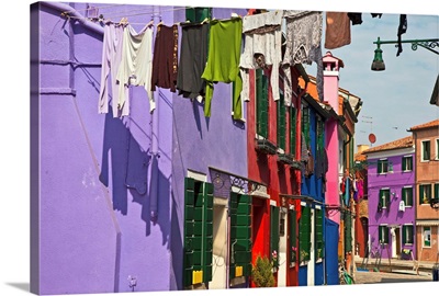 Italy, Venice, Washed clothes hanging