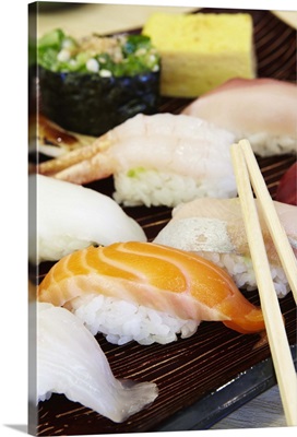 Japan, Kanto, Tokyo, Selection of Sushi