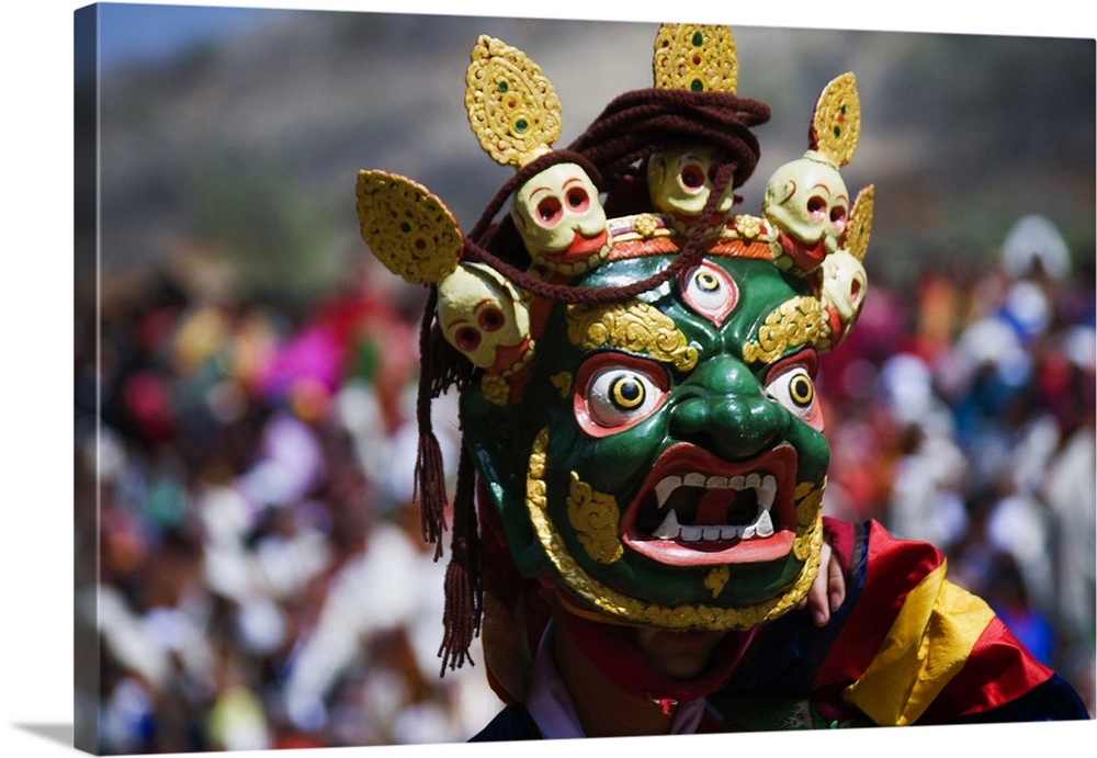 Kingdom of Bhutan, Bhutan, Paro, Paro, Tsechu feast, Raksha dance and Raksha Mangcham (judgement of deads dance)