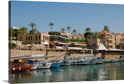 Lebanon, Mount Lebanon, Middle East, Byblos, View of the port