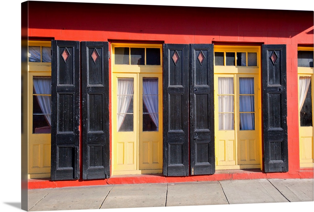 Louisiana, New Orleans, 4 painted doors