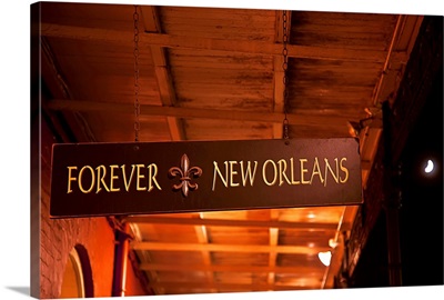 Louisiana, New Orleans, French Quarter, detail of sign