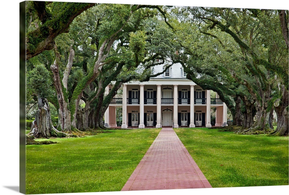 Louisiana, New Orleans, Oak Alley Plantation Wall Art, Canvas Prints
