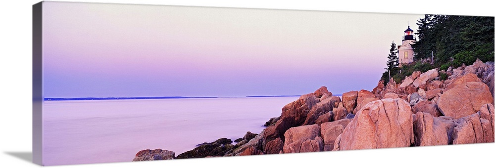 USA, Maine, Mount Desert Island, The Bass Harbor Headlight at dawn.