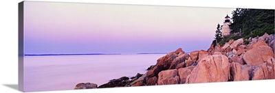 Maine, Mount Desert Island, The Bass Harbor Headlight at dawn