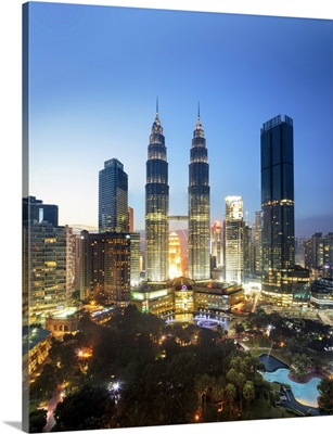 Malaysia, Selangor, Kuala Lumpur, Petronas Towers,
