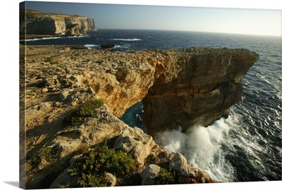 Malta, Gozo, Dwejra bay, rock formation called Azure Window