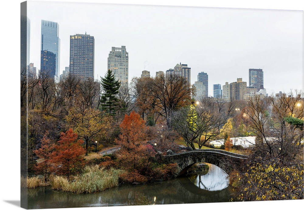 USA, New York City, Manhattan, Central Park, Central Park in winter
