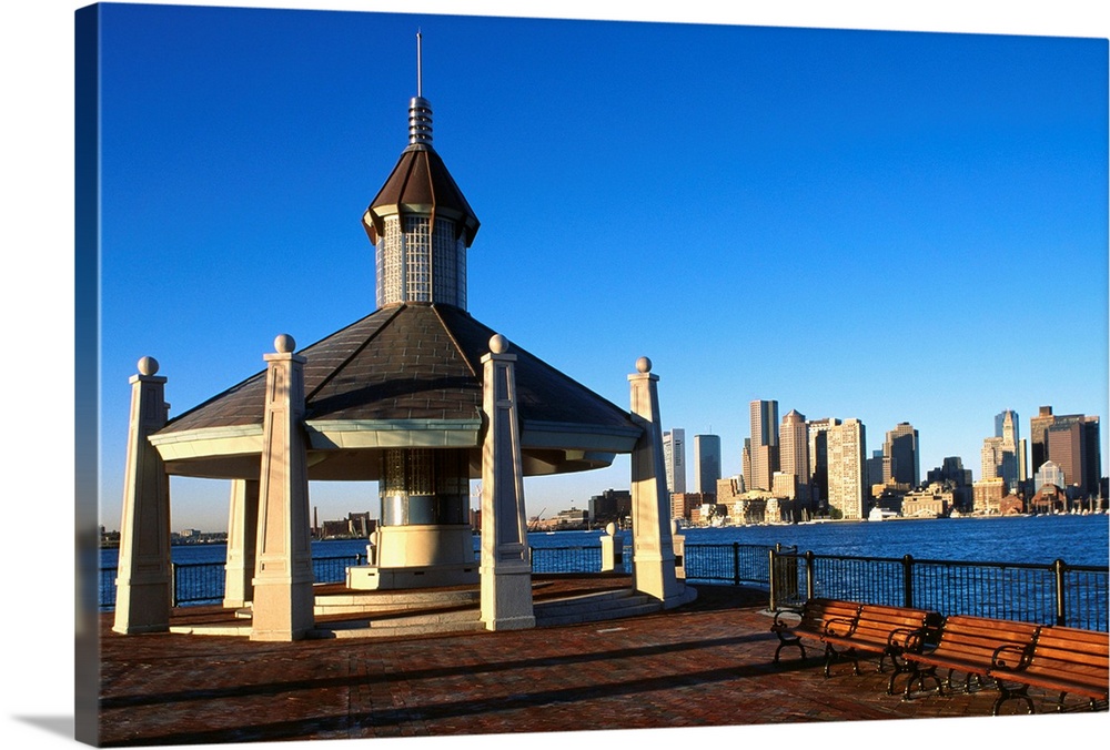 Massachusetts, Boston, View of the town from East Boston