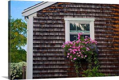 Massachusetts, Nantucket, detail of typical New England house