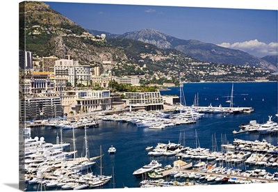 Monaco, Monte Carlo, Monaco harbor and Monte-Carlo
