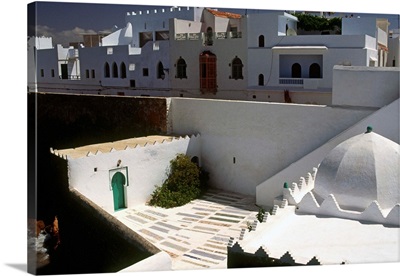 Morocco, Asilah, Typical white buildings