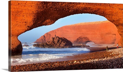 Morocco, Atlantic ocean, Sidi Ifni, Natural Arches of Legzira near Sidi Ifni