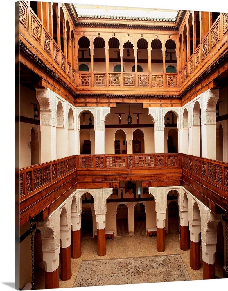 Morocco, Fez, Nejjarine museum, wooden handicrafts