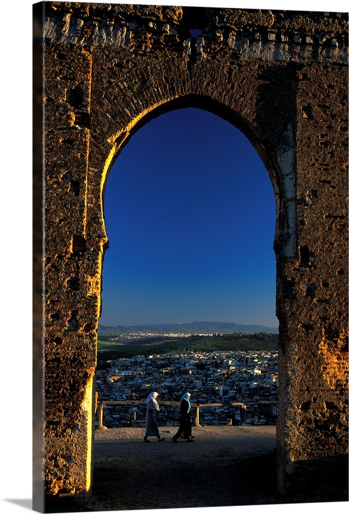 Morocco, Fez, view of city from the tombs of Merinids