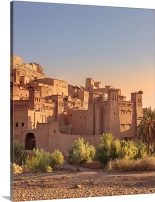 Morocco, Ouarzazate, Ait Benhaddou, Ait Ben Haddou Kasbah In The Early Morning Light