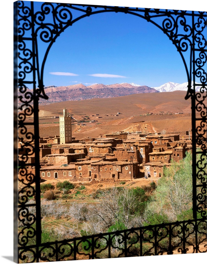 Morocco, Telouet, High Atlas, view of the village