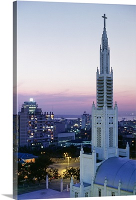 Mozambique, Maputo, Maputo, View of the Cathedral from the Rovuma Hotel