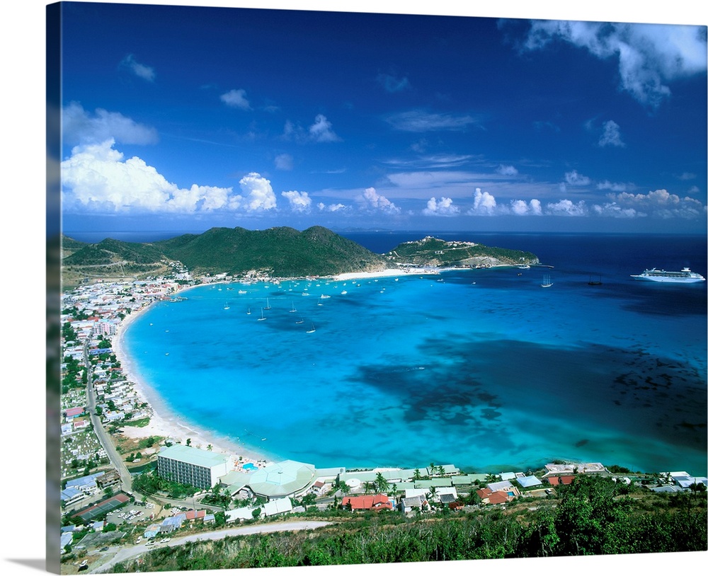 Netherlands Antilles, Caribbean, Saint Martin, Philipsburg village