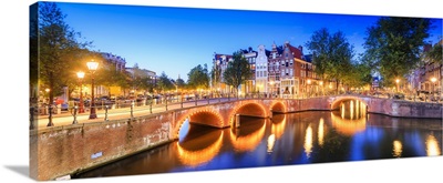 Netherlands, Benelux, Amsterdam, Keizersgracht and Leidesegracht bridge and canals