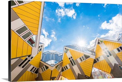 Netherlands, Rotterdam, The Cube Houses At The Oude Haven In The City Centre