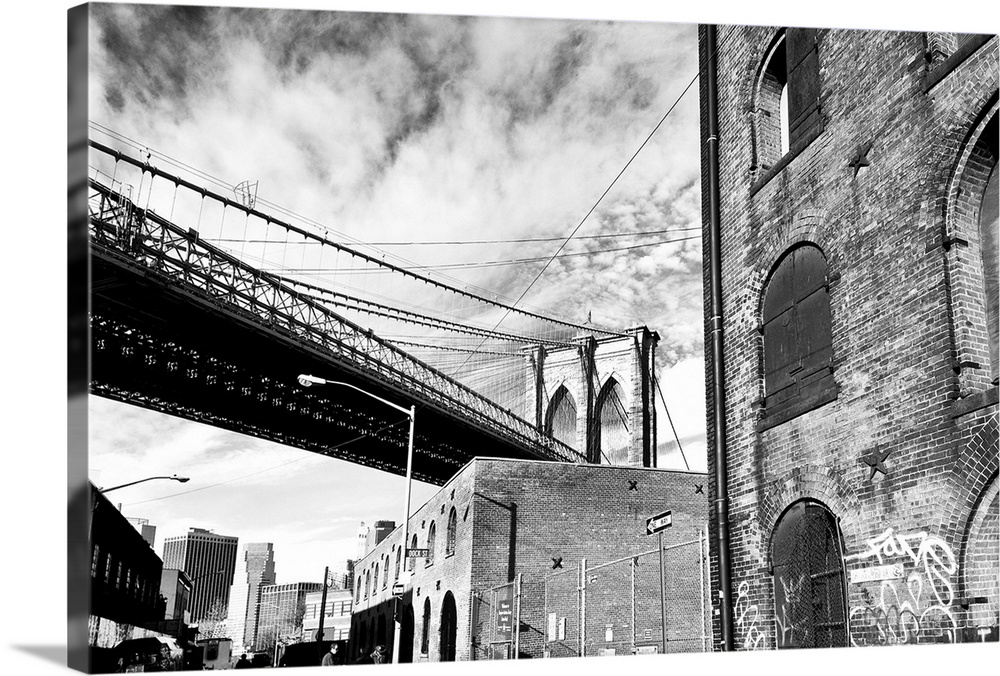 USA,New York,New York City,NYC,Brooklyn,Brooklyn Bridge,Sepia,Black and White