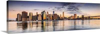 New York City, Brooklyn, Brooklyn Bridge, Manhattan skyline and Brooklyn Bridge