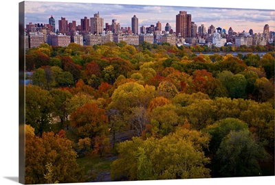 New York City, Manhattan, aerial view of Central Park