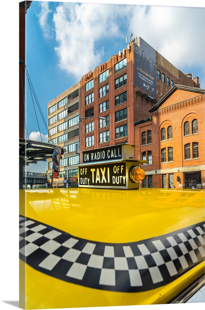 New York City, Manhattan, cab in the Meatpacking district.