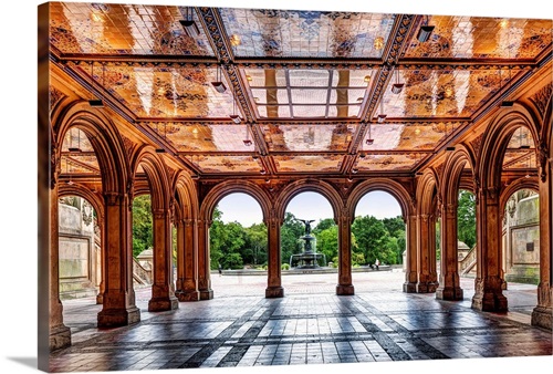 Bethesda Terrace Central Park New York City NYC Manhattan Photo Photograph  Cool Wall Decor Art Print Poster 36x24