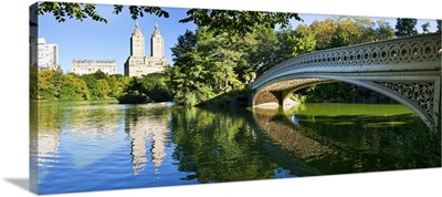 New York City, Manhattan, Central Park, Lake and San Remo Building