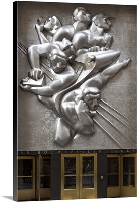 New York City, Manhattan, Rockefeller Center, The 'News' relief sculpture